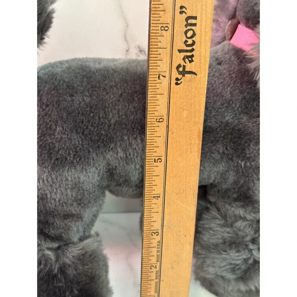 Vintage Dakin Nature Babies Pom Pom Poodle Grey Plush Stuffed Animal 31-1784 NWT